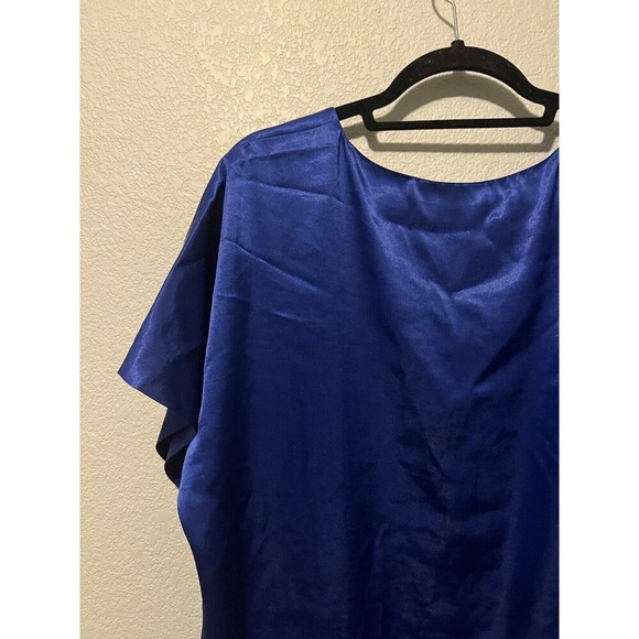 Vintage Christian Dior Women's Royal Blue Embroidered Night Gown Size L/XL - Picture 11 of 16